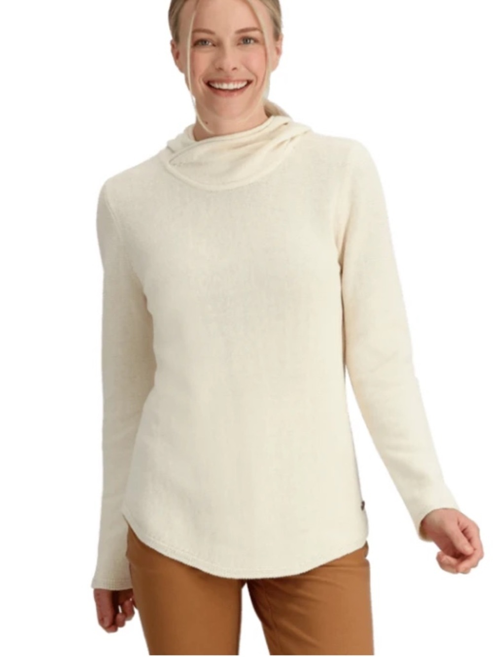 ROYAL ROBBINS Headlands Hemp Hoodie Sweater Cream Size Medium